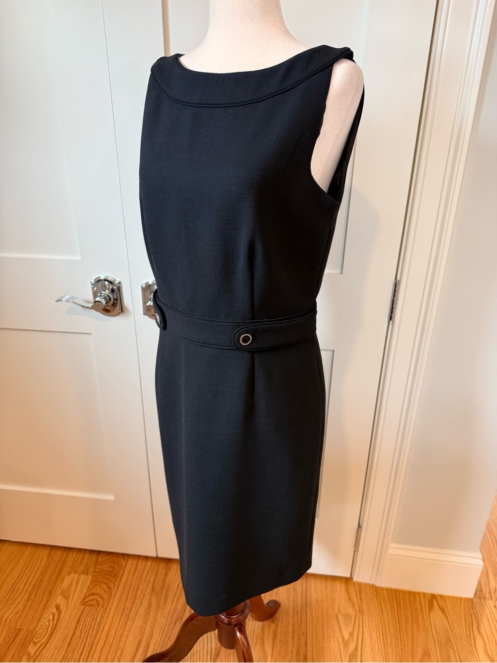 Tory Burch Black Sleeveless Sheath Midi Dress - Picture 3 of 10